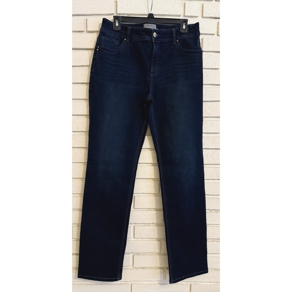 Chico's So Slimming Straight Leg Dark Denim Jeans Size 1.5M-8/10